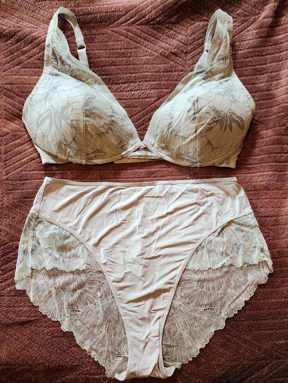 Thirdlove Petal Lace Plunge Bra and Panty Set